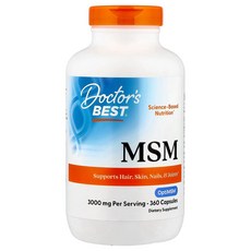 닥터스베스트 OptiMSM 함유 MSM 3000mg 캡슐 360정 (캡슐 1정당 1000mg), 1개