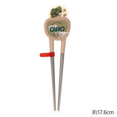 韓國 Lilfant 國家地理兒童學習餐具組，304不鏽鋼學習筷湯匙叉子，輔助筷學習碗杯子飯匙保溫水壺, 1個, 學習筷 恐龍