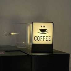 小紅書同款 咖啡燈 氛圍咖啡角 磁吸式發光夜燈 杯架 茶杯收納 瀝水架, 1個, 咖啡氛圍燈