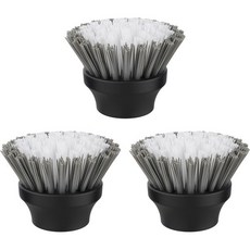 전동청소솔 바닥 벽 무선 MR.SIGA 전기 스핀 스크러버 플랫 브러시 리필 3팩, Black/Gray