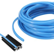 MECCANIXITY 10m32.8피트 알루미늄 압출 T 슬롯 커버 플랫 씰 6mm 2020 시리즈 프로파일 3D 프린터 액세서리용 보호 먼지 스트립 브래킷 삽입 1팩블루, White, 10m x 6mm