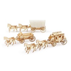 1 웨스턴 입체퍼즐 세트 영공방 목재 마차 87 48953EA 1(ea), 1개