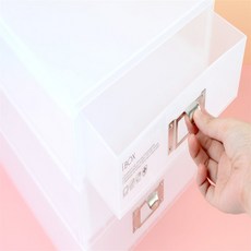 바른 서랍형 수납함 3단 투명수납박스