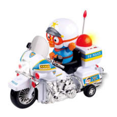 뽀로로 경찰 오토바이 작동완구, 색상 혼합, 1개