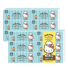 헬로키티 뽑아쓰는키친타올3겹100매, 100매, 12개