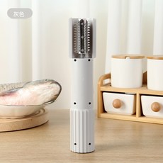 充電式電動去魚鱗機 升級刀頭更快 防滑螺紋好握 刀頭可水洗, 1個, 充電式電動去魚鱗機【白色】