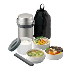 조지루시 일본 코끼리표 학생 직장인 수능 보온도시락 SL-JAF14, SL-JAF14SA(실버), 1개