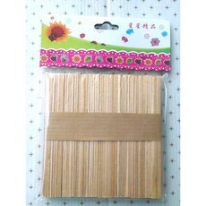 枕頭山 原木冰棒棍 押舌棒 木片 模型屋 手工藝材料 A-69, 1個, 平 中