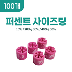 퍼센트 옷걸이 사이즈링, 100개, 20% (진분홍)