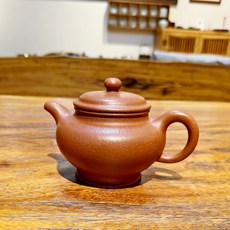 全手工紫砂壺原礦紅降坡泥掇只壺220cc宜興茶壺嵐雲精選好壺, 1個