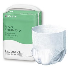 살바 백십자 팬츠 타입 보들보들 LLL 2회 24장 용지 기저귀 끈을 막는 긴 타입 피트업 개더 채용. co.jp, 1개