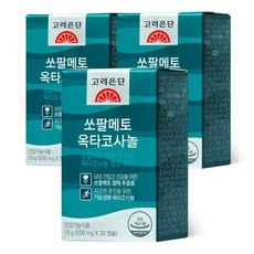 고려은단 쏘팔메토 옥타코사놀, 30정, 3개