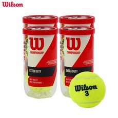 윌슨 테니스볼 챔피언쉽 4캔-8구 테니스공 시합구, 그린, 4개