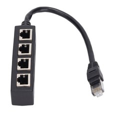 RJ45 케이블 분배기 여성 어댑터 남성 입력 출력 변환기 네트워크 CAT7, 1 to 4