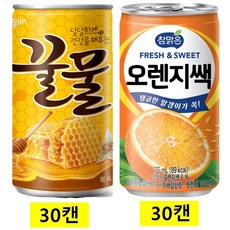 웅진꿀물캔 + 참맑은오렌지쌕, 60개, 175ml