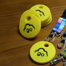 機車鑰匙圈掛繩, go黃鑰匙套, 1個