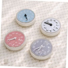 욕실 방수 벽걸이 시계 흡착 부착 화장실 샤워실 타이머 시간확인 인테리어 소품, 그레이