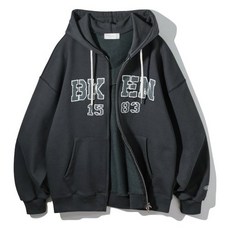 BAKKEN BKEN 1583 후드 집업 BK7990 차콜
