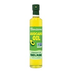 Benissimo 100% Toasted Sesame Oil in Glass Bottle Non GMO Premium Cooking with Rich Nutty Flavor P, 아보카도, 8.45액량 온스