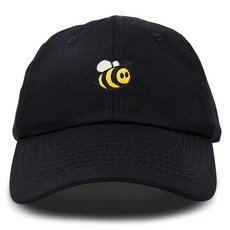 DALIX Bumble Bee 야구 모자 볼캡 자수 여성용 여아용 블랙 One Size