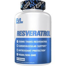 EVLUTIONNUTRITION 白藜蘆醇素食膠囊, 1個, 60入, 60錠
