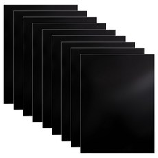 10개 검은색 조각 시험지 단면 표기지 양면 레이저 마킹 용지 A4 조각기 조각재료 직사각형 281x211x0.2mm, 검정색