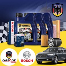 볼보 XC90 2.4d 디젤 카보 독일수입 고점도 5W40 합성엔진오일 필터세트 VIN