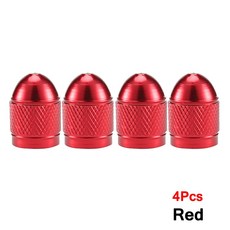 AUTCOAT 4/8Pcs 타이어 밸브 스템 캡 알루미늄 자동차 트럭 오토바이 SUV 및 자전거 용 범용 커버, C0627 Red 4Pcs