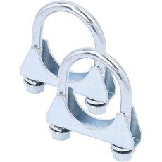 AFEISOL 2 팩 1.5 U 볼트 클램프 안장형 머플러 배기 팁 파이프 38mm 강철 1-12, 1-1/2"