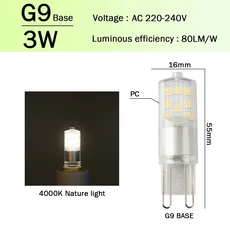 G9 LED 옥수수 전구 E14 AC 220V 240V 2W 3W 4W 슈퍼 밝은 빛 비 스트로브 따뜻한 흰색 빛은 20W 30W 할로, 11 G9 3W 4000K, 01 15pcs