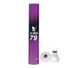 배드민턴 깃털 셔틀콕 KBB 79 12p, 혼합 색상, 12개입, 1개