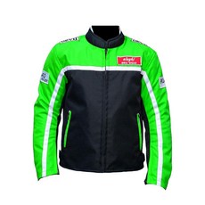 Alayki Armoro 오토바이 재킷 만 0-16세 조절 가능한 핏 부드러운 칼라 YKK 지퍼 핸드메이드 탈착식 CE 보호 블루. 414619, 14 Years, 초록색