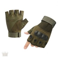 반장갑 스타일 남성용 바이크 라이딩 장갑 손등 보호패드 통풍 메쉬 야외활동, 1개, 밀리터리그린 S