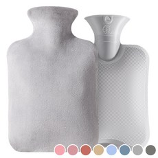 아뜰라임 오래가는 보온 물주머니 핫팩 + 찜질팩 커버 세트 1L 2L, 실버그레이 2L, 1개