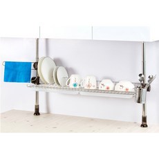 DAMDA 기둥 설치형 식기건조대 씽크선반 무타공, 1개, 800, 1단