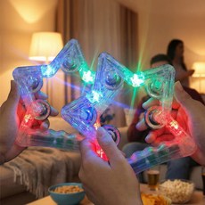 파티용 노래방 야광 LED 별 모양 탬버린 2p, 화이트, 1세트