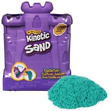 Kinetic Sand 오리지널 몰더블 장난감 모래 핑크 2 lb 340620, 1lb Teal Sand & Castle Case