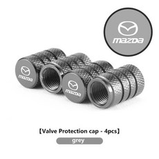 자동차 휠 타이어 밸브 캡 스템 에어더스트 방수 악셀라 데미오 아텐자, 6. MAZ-03W-grey-4PCS-, 1개
