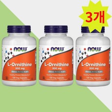 나우푸드 엘오르니틴 L 오르니틴 500mg 120베지캡슐, 120정, 3개