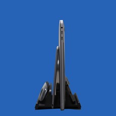 팜즈 노트북 수직 거치대, 블랙, 1개