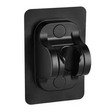 免釘蓮蓬頭支架 無痕蓮蓬頭掛座 可調節花灑支架底座 蓮蓬頭固定座, 黑色