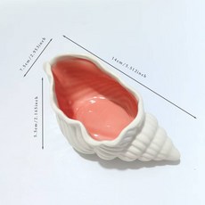 簡約創意陶瓷海星海螺貝殼菸灰缸辦公室客廳擺件工藝品首飾盒, 1個, 粉海螺:如圖