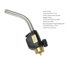 CAMPINGMOON MT-5110 미국 고온 MAPp 무산소 용접 에어브러시 가스 토치 프로판 불꽃 공예 및 DIY용, 01 MT-5200