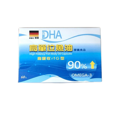 巧麗 德國高單位魚油膠囊 90% OMEGA-3 高吸收 rTG 型, 1個, 60顆
