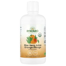 건강챙기세요 Dynamic Health 유기농 알로에베라 오렌지 망고 946ml(32fl oz) 백살까지오래오래, DynamicHealth유기농알로에베라오렌지망고946m, 946ml