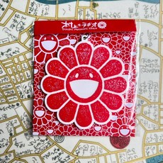 Takashi Murakami 村上隆 太陽花吊飾鑰匙圈, 1個, 鑰匙圈【Radio】紅白（大）9.5cm
