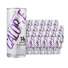 칼로바이 무설탕 프로틴 스파클링 포도맛, 240ml, 24개