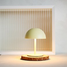 MONSTER LIGHT 미니코코 충전식 터치식 미니 포터블 버섯 LED 램프 수유등 무드 단스탠드 책상조명, 레몬