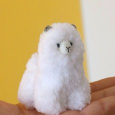 트 키트 모루 동물 알파카 양털, 화이트 알파카+송곳+자+스틸 브러시, 1개