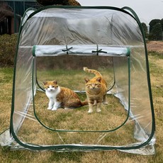 트리초 길고양이 겨울집 소형 비닐하우스 보온, 1개, 투명